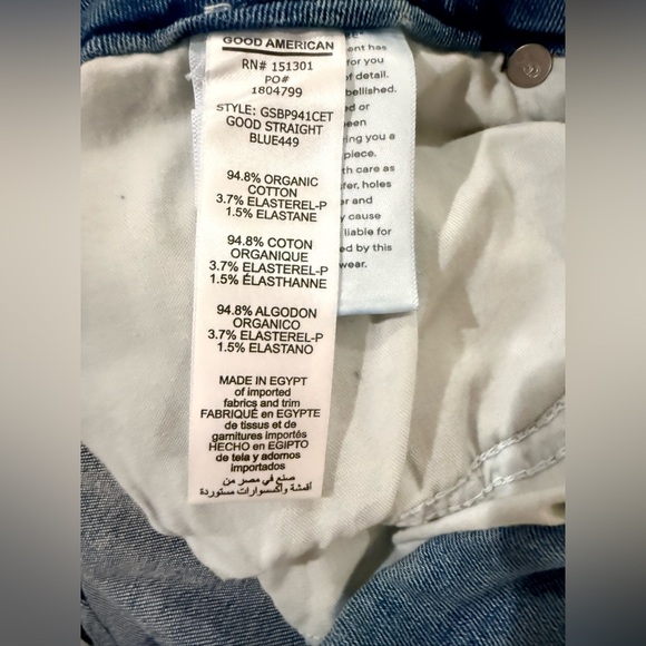 Good American Always Fits Good Legs Straight Jeans | Mid-Rise | NWT - Picture 7 of 7